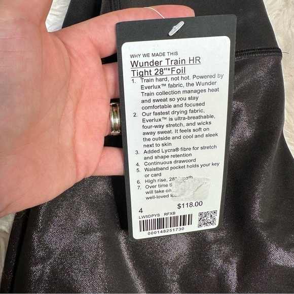 Lululemon wunder train specail edition FOIL 28” nwt - Picture 11 of 12